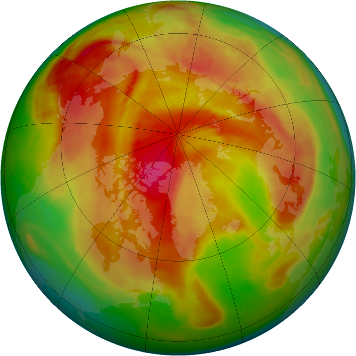 Arctic ozone map for 17 April 2015